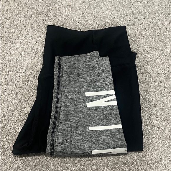 Nike Women’s Black and Gray Leggings With Sheer Fabric Detail - Picture 6 of 6